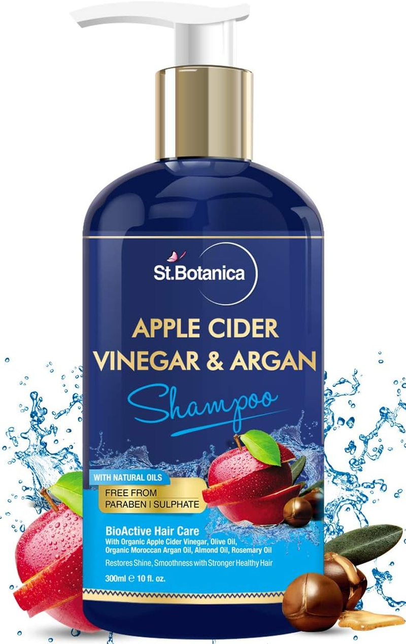Stbotanica Apple Cider Vinegar & Organic Argan Oil Hair Shampoo - 300Ml - No Sulphate, No Parabens, No Silicon image number 1
