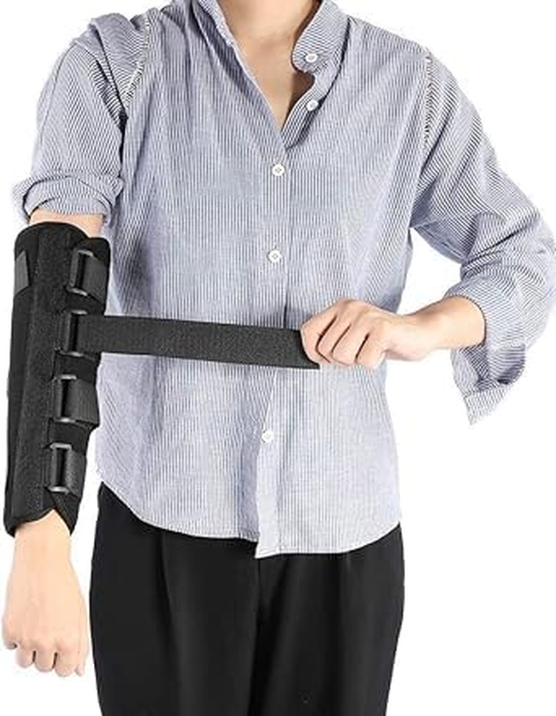 Night Elbow Sleep Support Breathable Splints for Cubital Tunnel, 1Pcs Elbow Brace, Syndrome,Tendonitis,Ulnar Nerve,Tennis,Fits for Men and Women (Black, S) image number 6