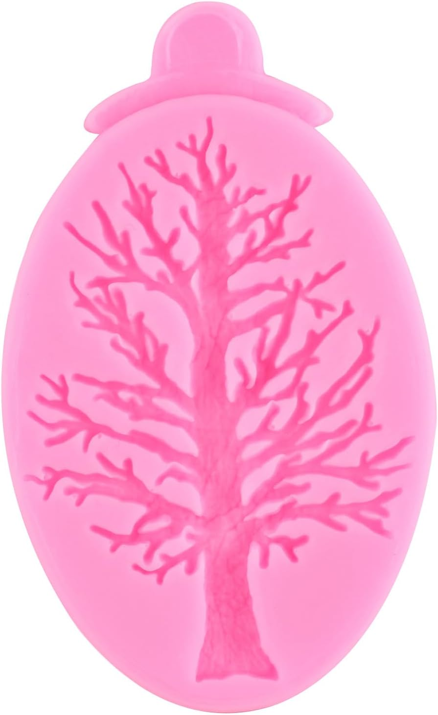 2 Pack Christmas Tree Fondant Cake Mold Silicone Mold Christmas Birthday Party DIY Cake Decorating Cupcake Toppers Polymer Clay Candy Chocolate Gum Paste image number 5