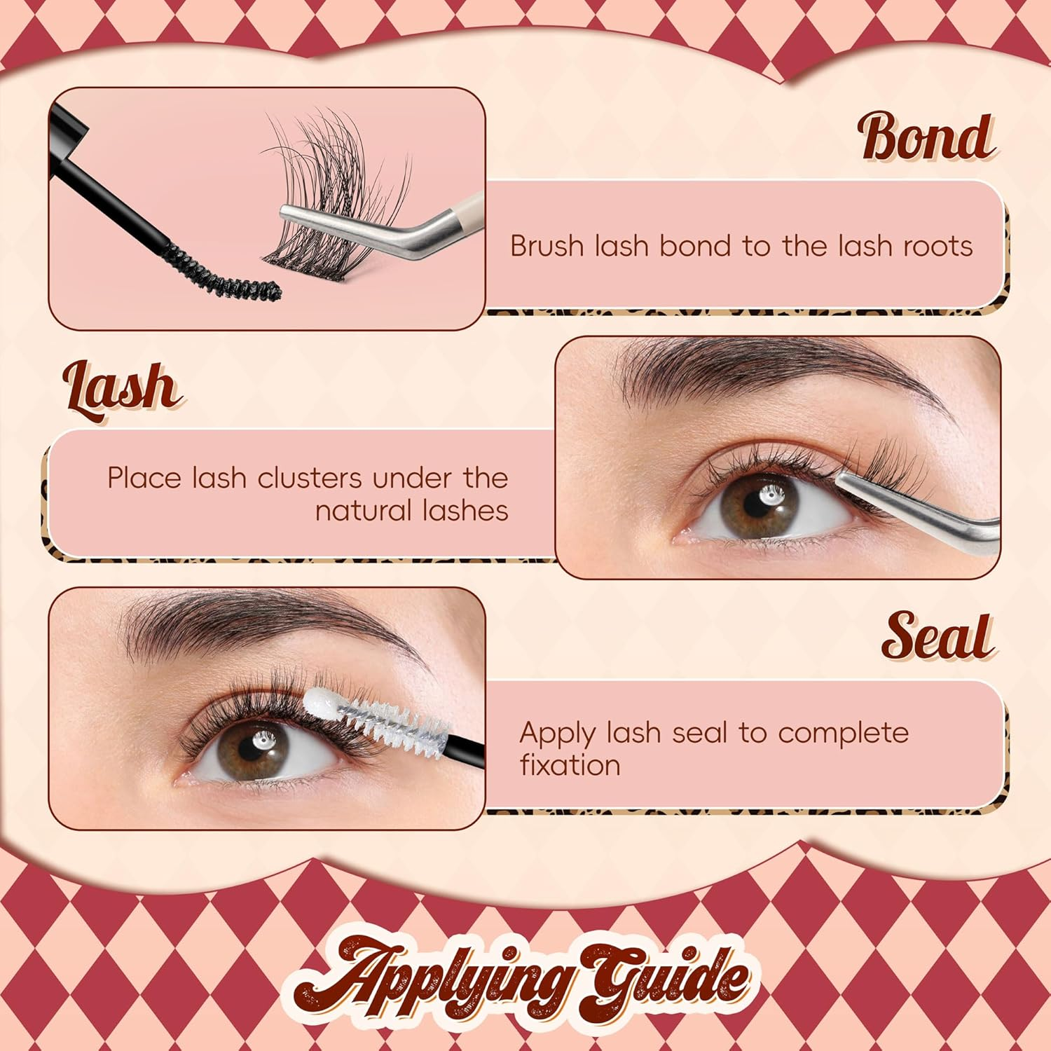 Lash Clusters 0.05Mm PBT Fiber Eyelash Clusters, 0.1Mm Superfine Invisiband D Curl Diy Lash Extension, 96Pcs 8-16Mm Individual like Eyelash Extensions (Velvet-D-8-16Mix) image number 3