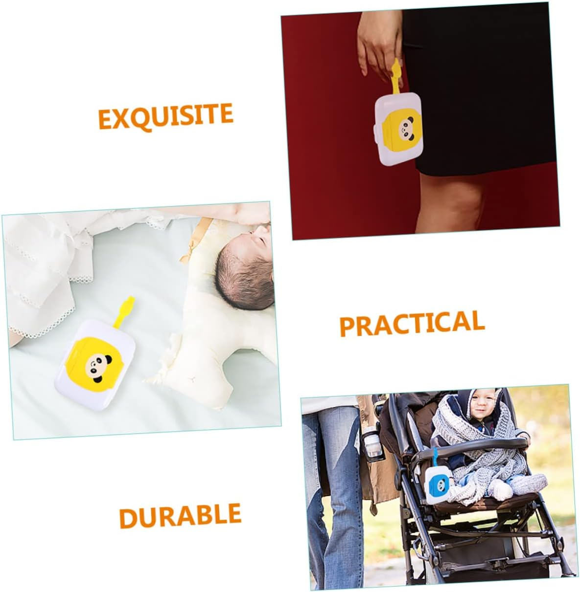 2Pcs Lovely Dispenser Portable Baby Wipes Holder Wet Tissue Boxes image number 1
