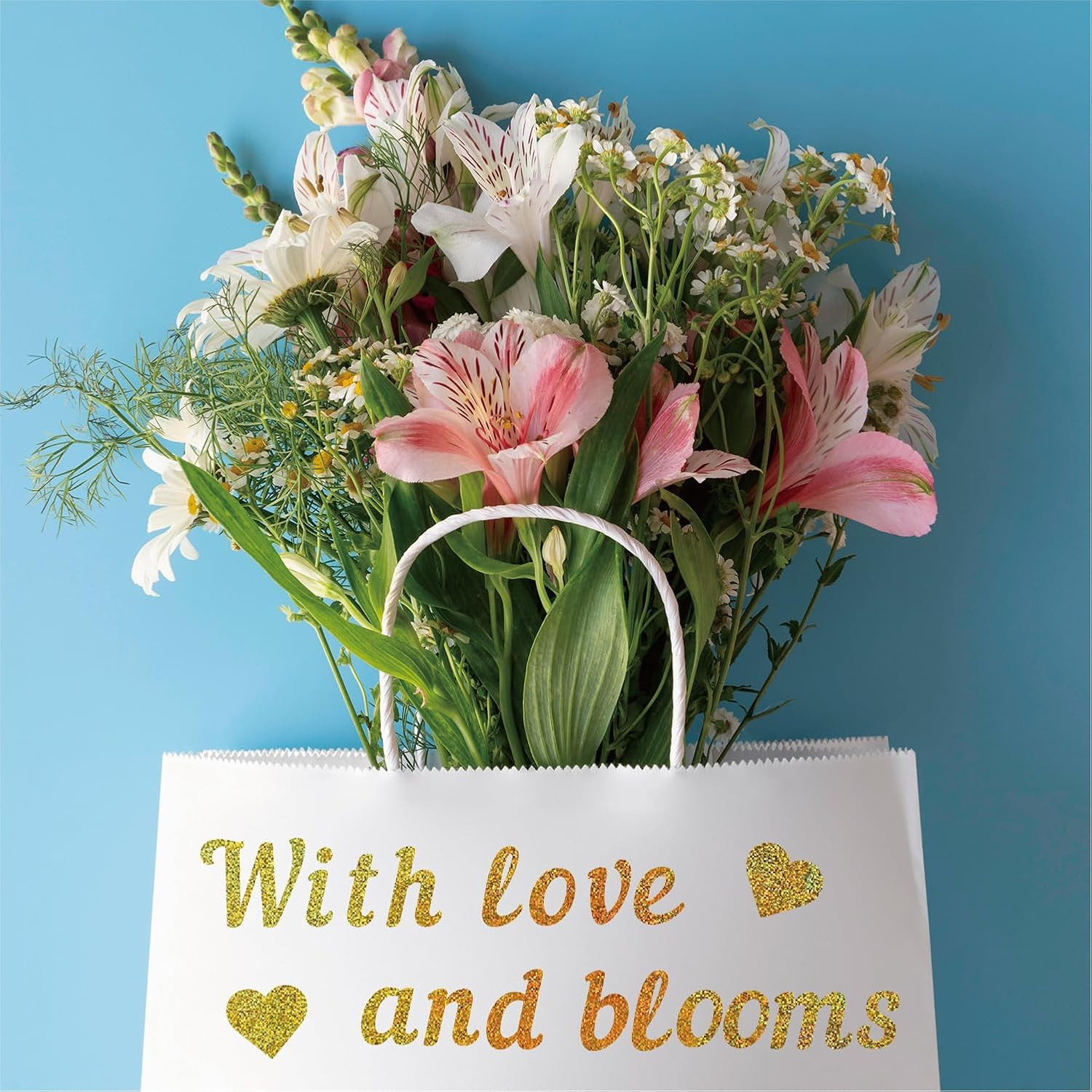 Gold Letter Stickers Glitter Alphabet Stickers Self Adhesive Waterproof Vinyl Small ABC Letters for Graduation Cap Water Bottles Cup Mailbox Number Scrapbooking Sign Crafts (5 Gold+5 Silver)