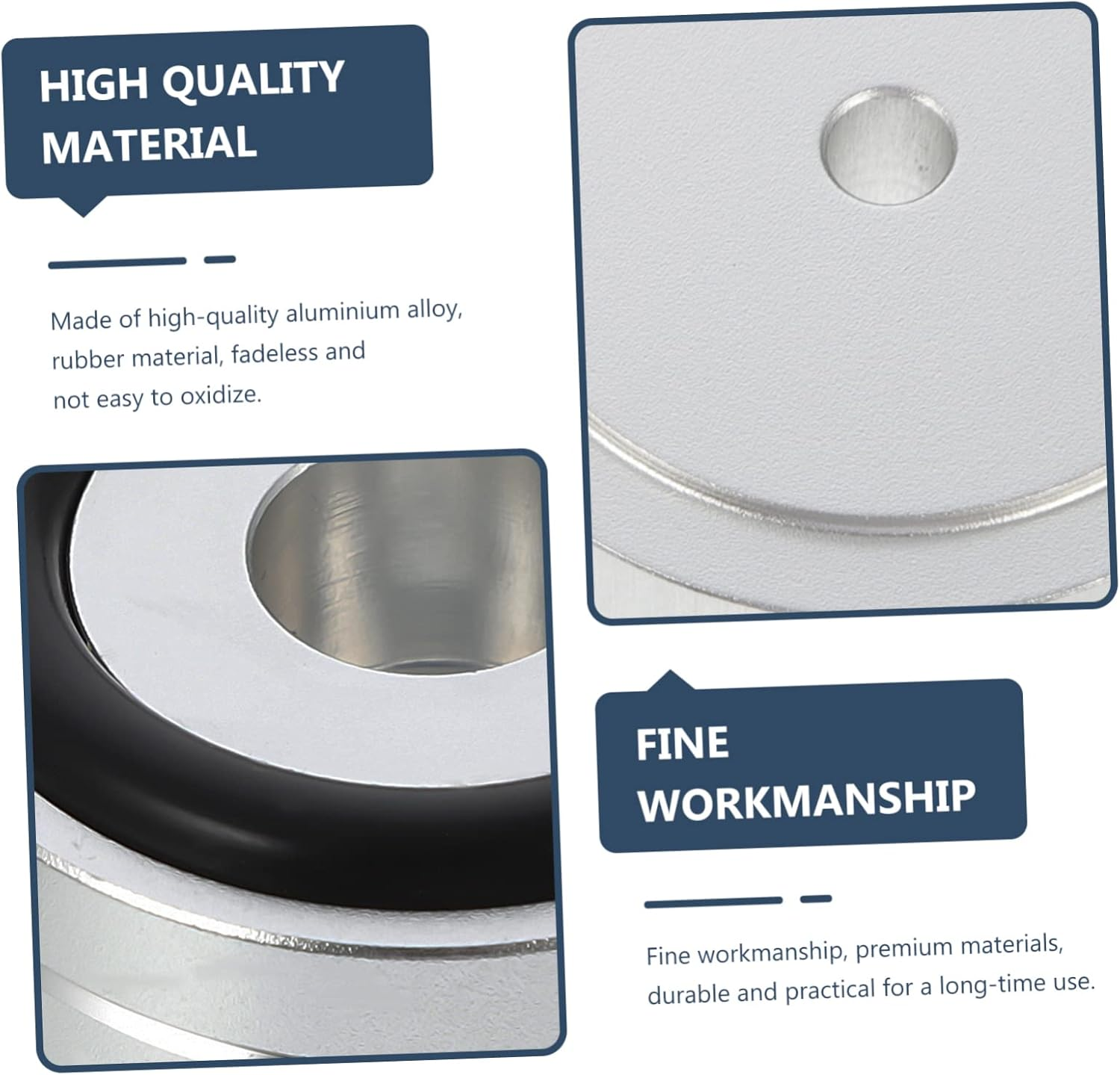 Gadpiparty anti Vibration Amplifier Feet Pads 2Pcs Small Silver Aluminum Alloy Speaker Isolation Base Pads for Hi-Fi Audio Amplifiers and Cd Players in Home Theater Systems image number 3