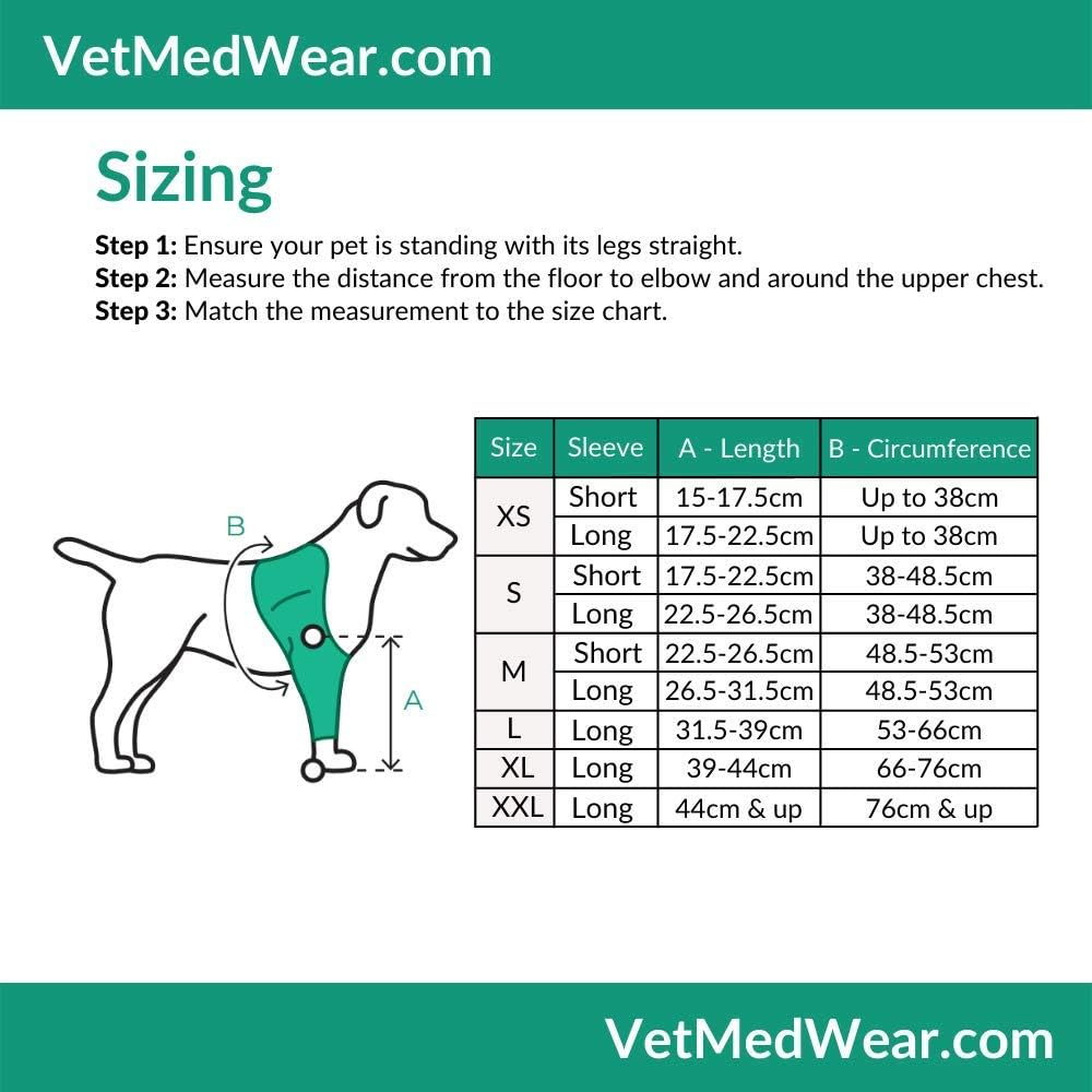 Shoulder Protective Sleeve for Dogs - E-Collar Alternative - after Surgery Wear - for Hot Spots, Wounds, Bandages, and Other Skin Conditions (XS - Short Sleeve, Teal Green) image number 3
