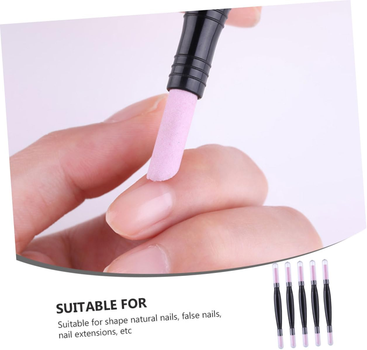 Minkissy Cuticle File 10 Pcs Nail Quartz Pen Toenails Gel Stick Pedicure Tools Nail Polishing Pen Eraser Pumice Stone Manicure Pumice Cuticle Pusher Nail Polish Pens Multifunction Pp Plastic image number 3