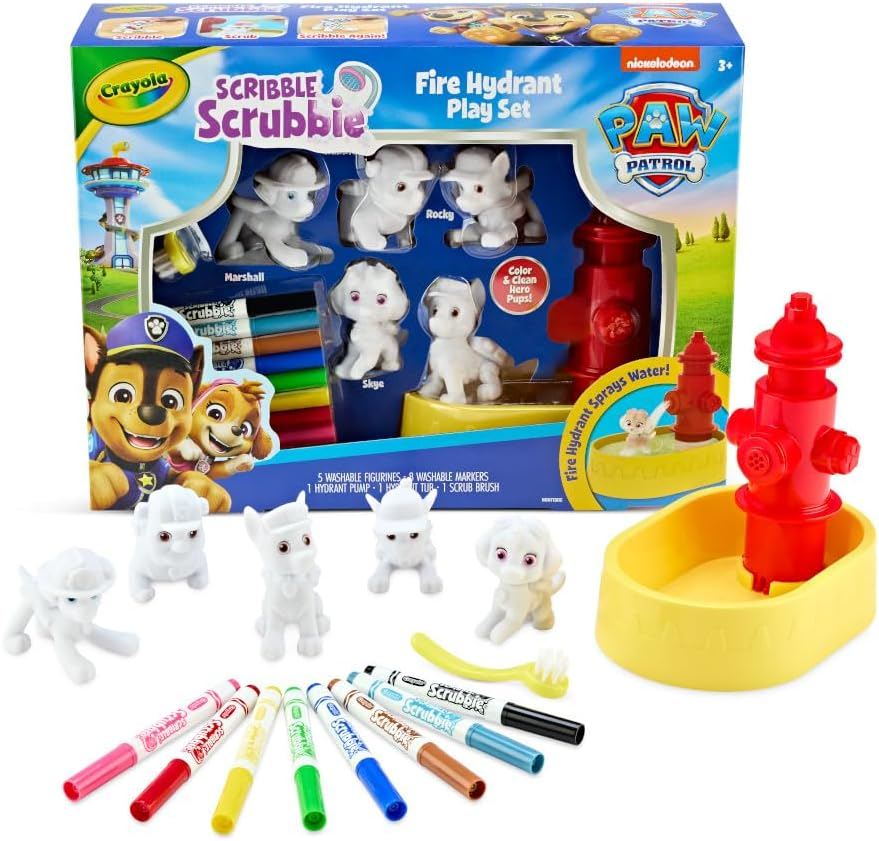 Crayola Scribble Scrubbie&trade; Paw Patrol Fire Hydrant Playset, 5 Paw Patrol Pets, 8 Washable Markers for Kids, Kids Activities, DIY, Ages 3+, image number 3