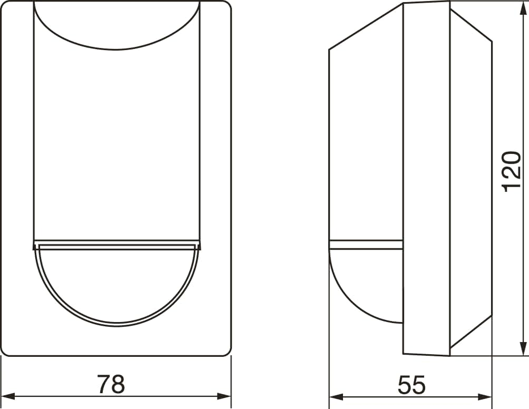 Steinel Is 2180 ECO Motion Detector, Anthracite, 180&deg;/12 M PIR Sensor, 350 W LED Switching Load, Wall Sensor, Anti-Creep Protection - Black image number 1