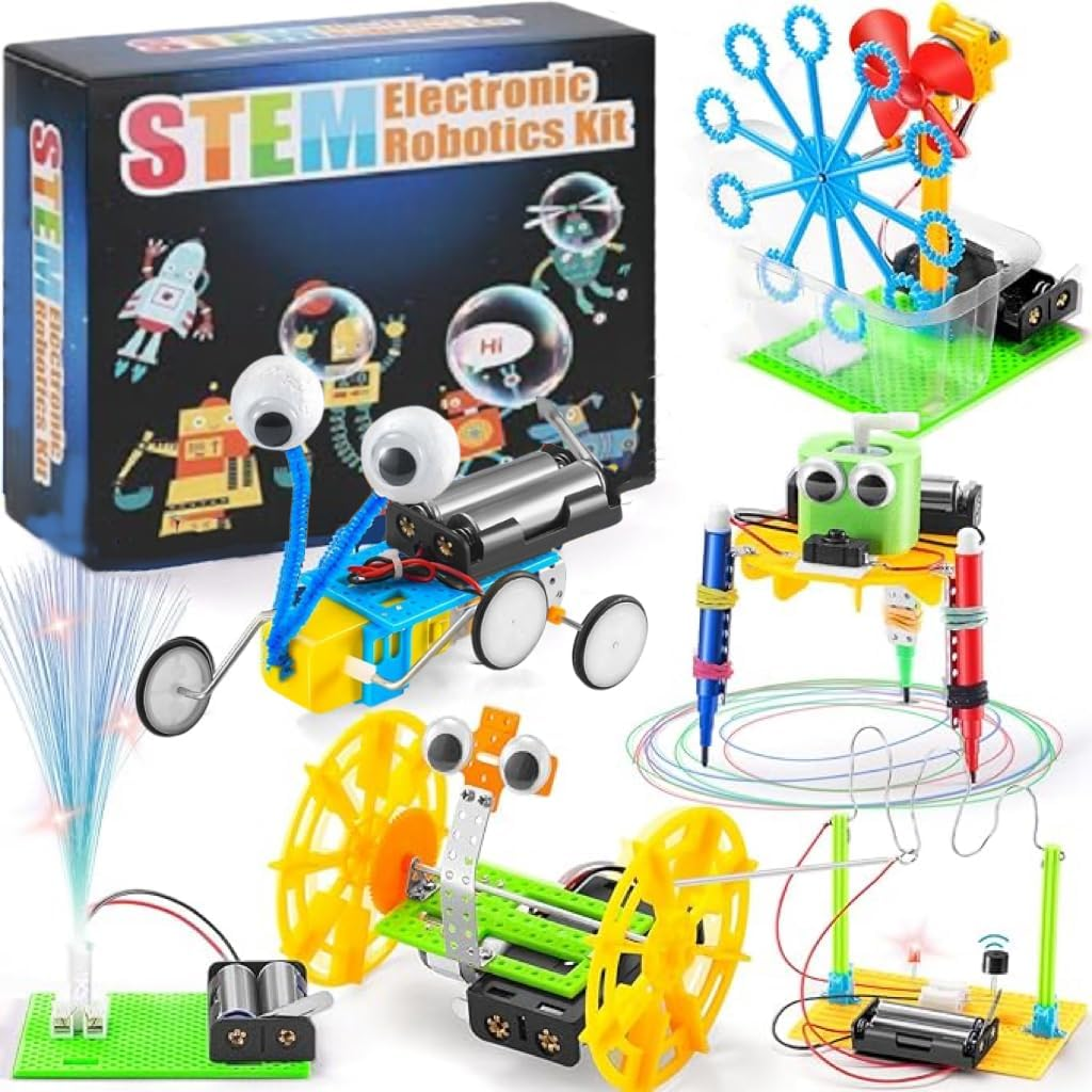 STEM Robotics Science Kits, DIY Projects for Kids 6-12, Electronic Science Experiments, Robot Building Craft Toys, Engineering Kits, Ideal Christmas Birthday Gifts for Boys & Girls image number 4