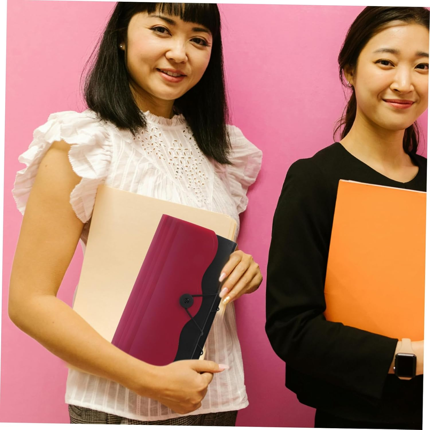 Angoily Accordion File Organizer for Documents Multi Pocket Receipt Holder Bag for Office Home School and Travel Ample Storage for Papers and Cards - Black image number 6