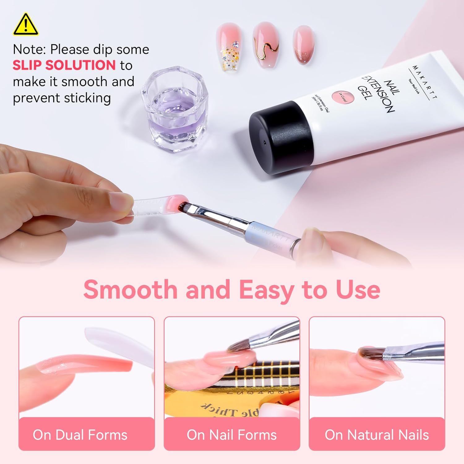 Makartt P-21 Poly Nail Builder Gel Hybrid Gel 50ML 1.76Oz Natural Pink Nail Extension Gel Nail Enhancement Nail Thickening Tool image number 6