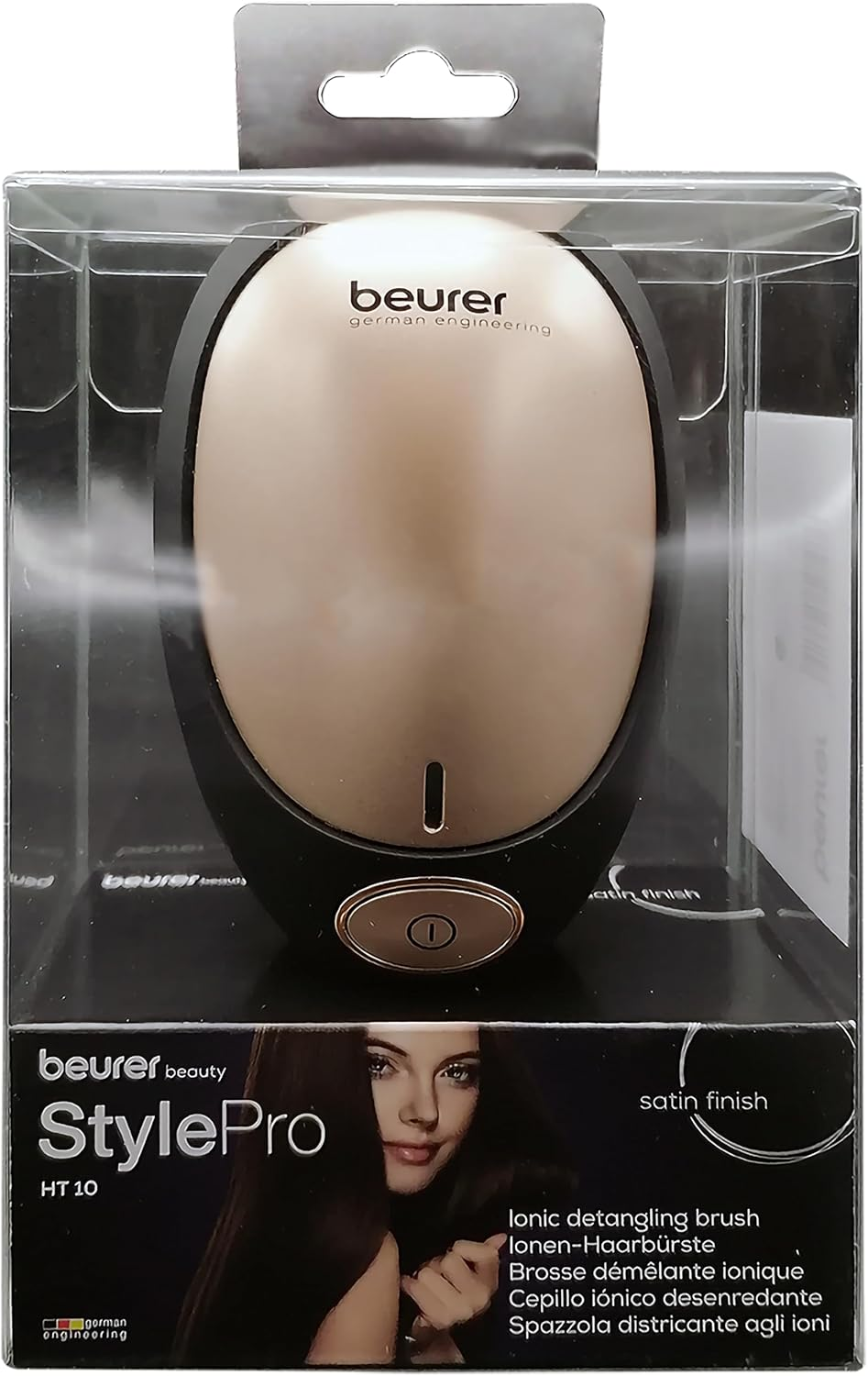 Beurer Electric Detangling Brush with Negative Ion Technology | Straightening Brush for Frizz-Free, Smooth Hair image number 1