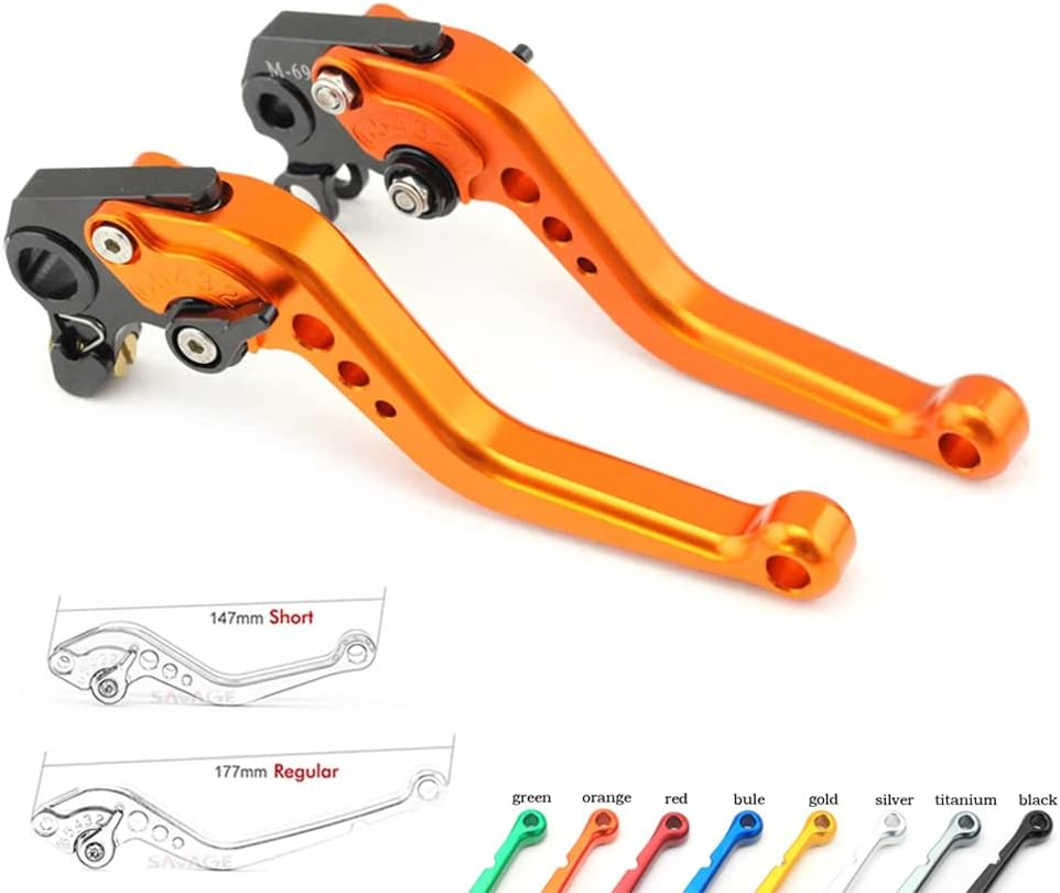 Brake Clutch Levers for SUZUKI GSF 650/1200/1250 Bandit GSX1250 F/SA DL1000 V-STROM Motorcycle Left Right Short/Long Handle Leavers 1 Pair (Silver,Long) image number 2