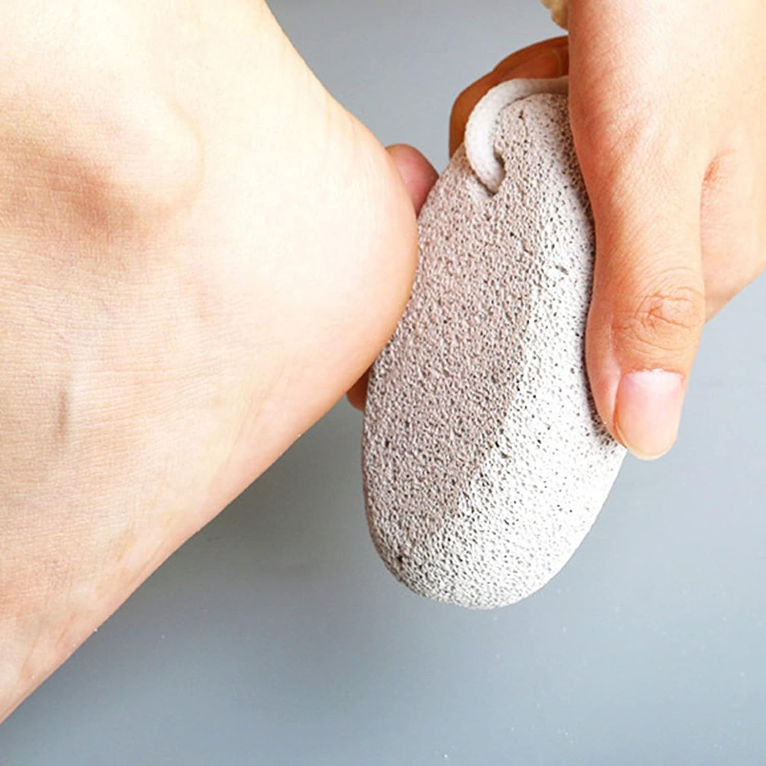 Zolyet Exfoliating Foot Gr G Stone Oval Natural Rubbing Stone Pumice Stone with Rope Household Foot Rubbing Stone White image number 4