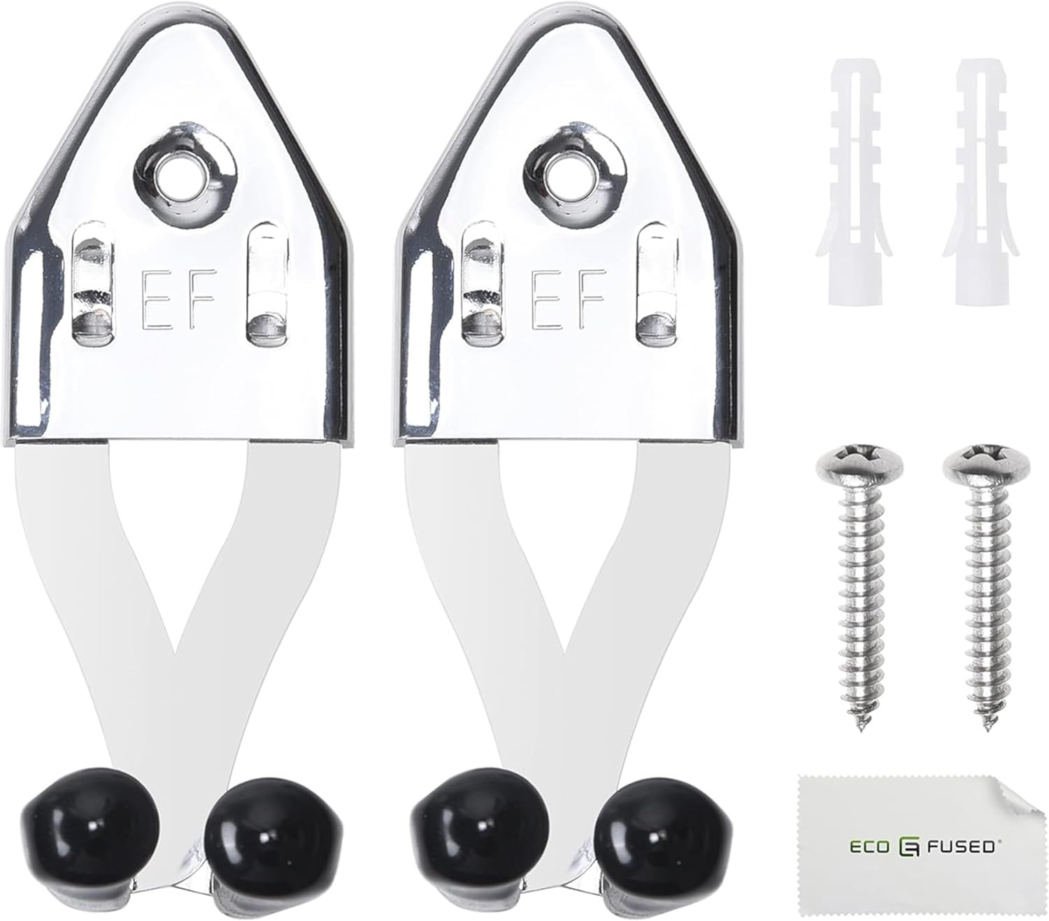 Eco-Fused 2X Vertical Sword Mount - Dagger Display Wall Hanger - Adjustable Multifunctional Mount - Stainless Steel Wall Rack for Axe, Daggers, Knives (Silver) image number 1