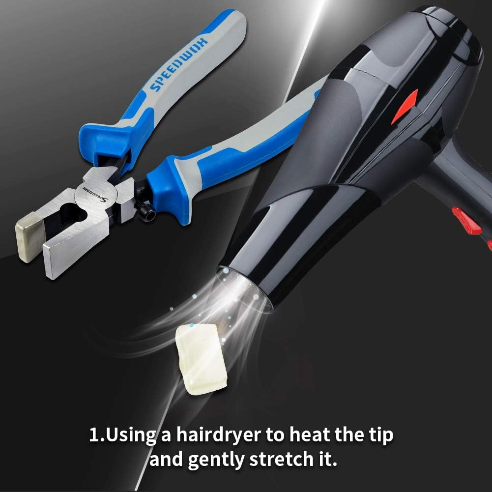 SPEEDWOX Rubber Tips for Standard Glass Running Pliers 4 Pcs Tips Stained Glass Work Tool image number 6