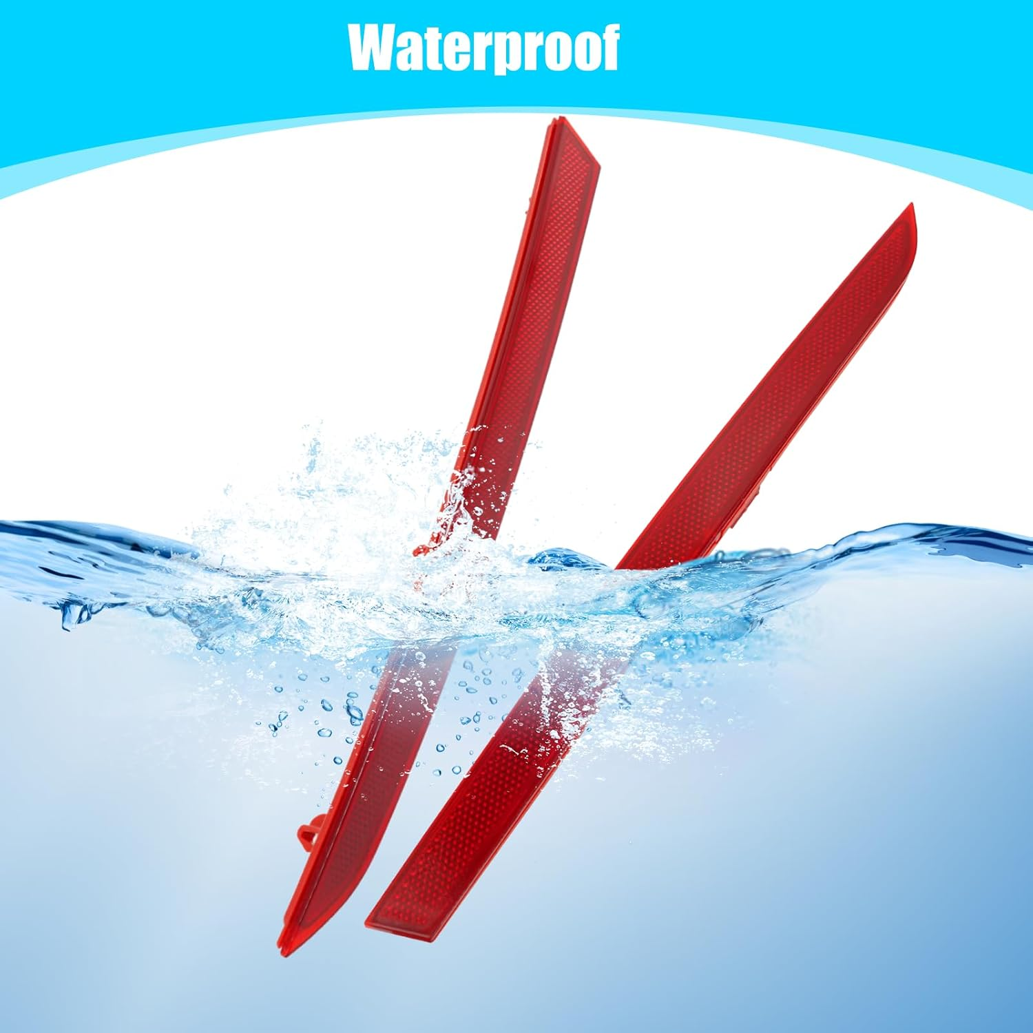 Jaronx Compatible with BMW Rear Bumper Reflector for 3 Series F30 Sedan/F31 Touring M Sport 2013-2018,For BMW 63147847165 63147847166 Left/Right Rear Bumper Red Marker Tail Reflector Light Replacement image number 6