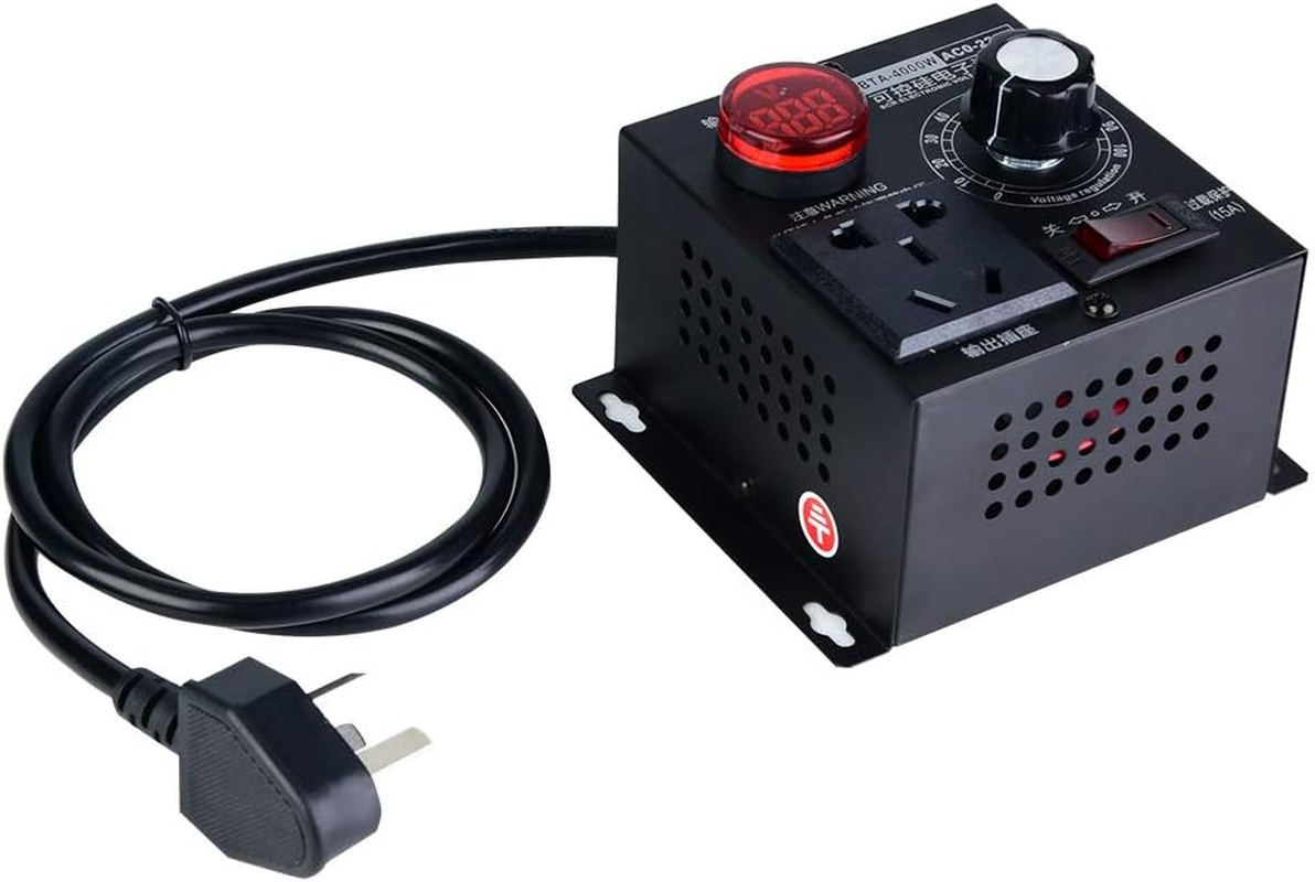 Motor Fan Speed Controller Stepless Voltage Adjustment Voltage Regulator, Fan Speed Controller, for Home for Motor(National Standard) image number 5