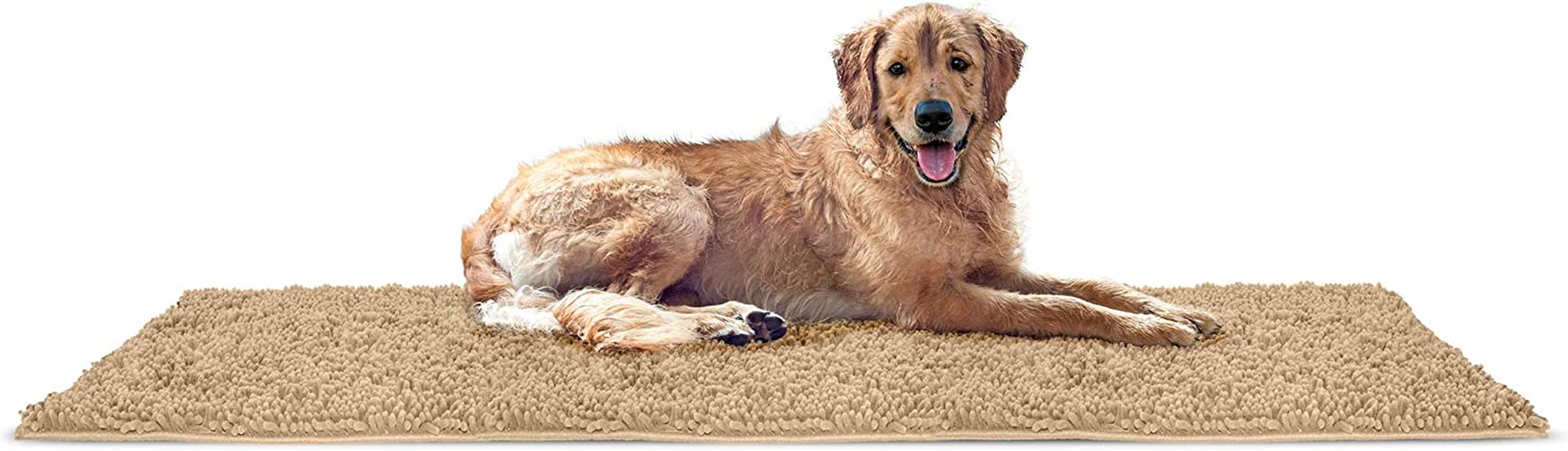 Furhaven Pet Dog Mat | Muddy Paws Towel & Shammy Rug, Mud (Brown), Runner