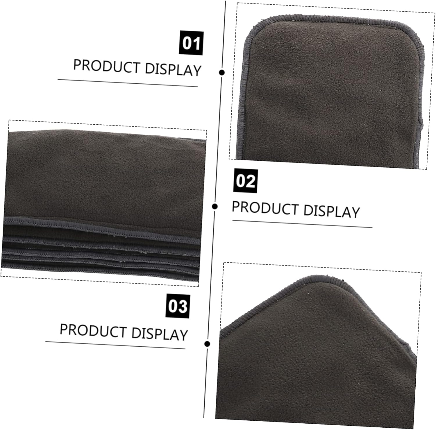 Kisangel 5Pcs Bamboo Charcoal Diaper Liner Washable Nappy Pad Changing Pad Comfortable Breathable Pack image number 4