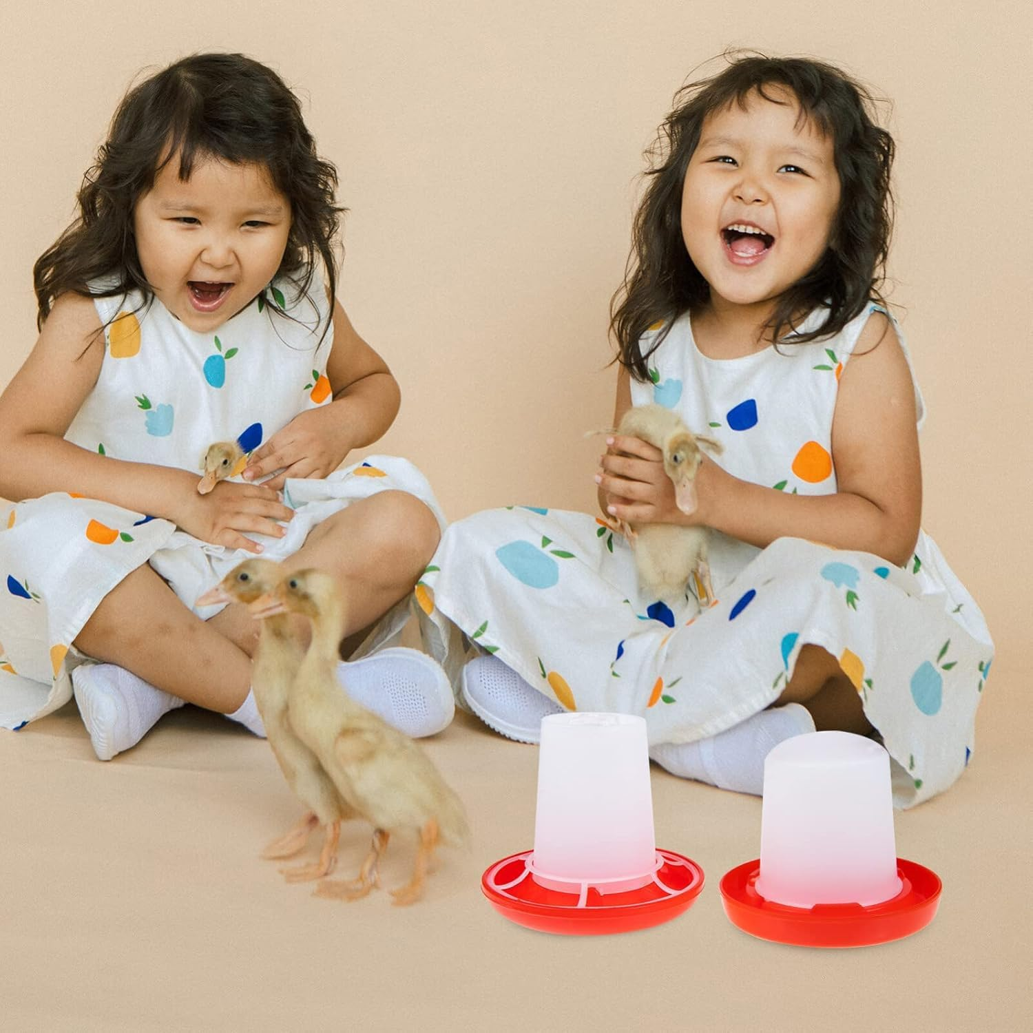 Xinghonyac Chick Feeder and Drinker Kit, Poultry Breeding Feeder Water Feeder, Plastic Automatic Feeding and Watering Feeder for Chicks, Ducks, Gooses image number 6