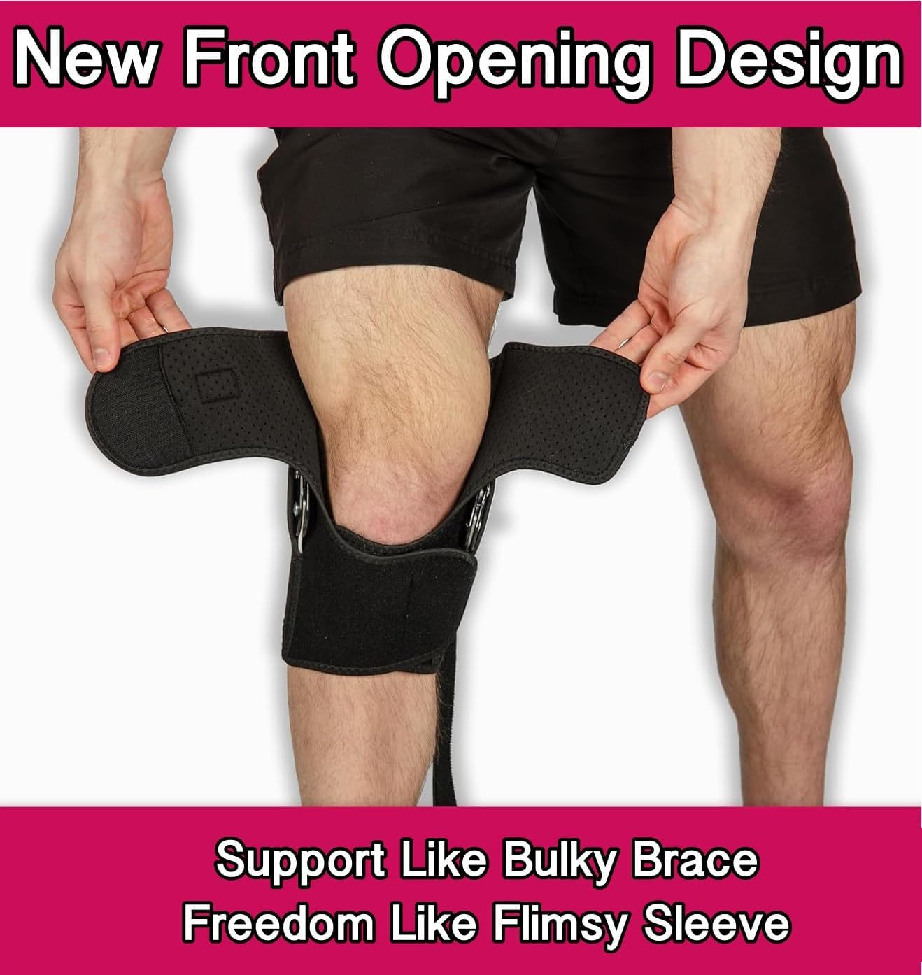 Hinged Knee Brace Support with Strap & Side Patella Stabilizers for Protection & Pain Relief for Arthritis, Meniscus Tear, ACL, MCL - Sports Compression Wrap for Running & Recovery - Men & Women image number 4