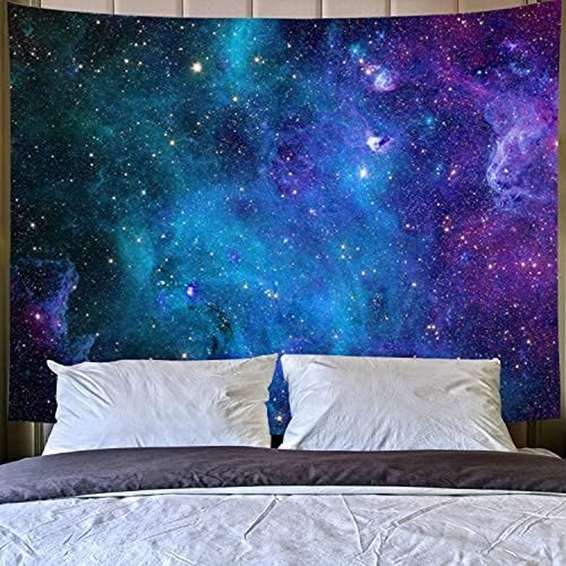 Roveking Bohemian Elephant Tapestry, Blue Galaxy, M/51.2" &times; 59.1", Living Room, Bedroom Decor image number 2