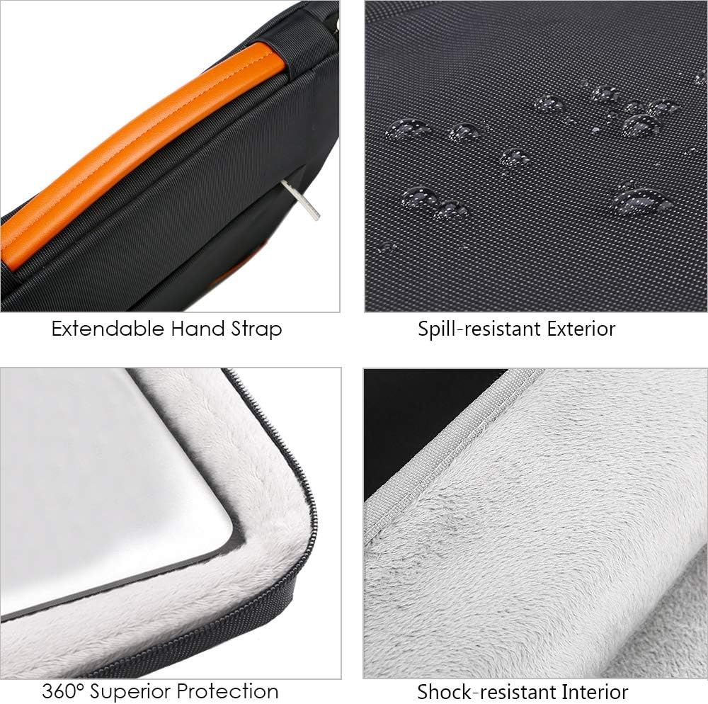 Lacdo 15.6 Inch Portable Monitor Case for Computer Laptop Display, External Monitors Protective Carrying Sleeve Bag with Accessory Pocket, Black image number 6