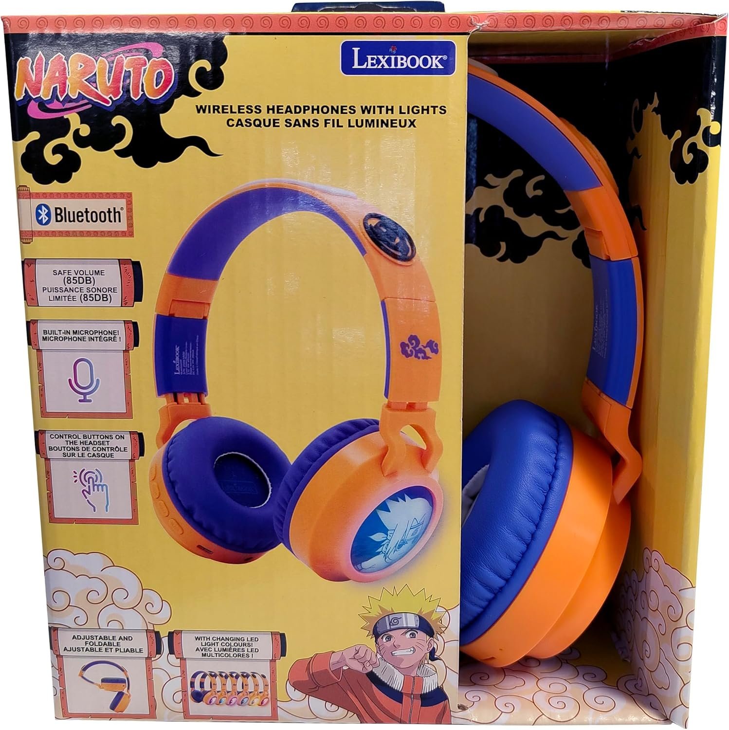Lexibook, 3D Naruto Design Bluetooth&reg; and Wired Foldable Headphones with Safe Volume Limitation image number 5