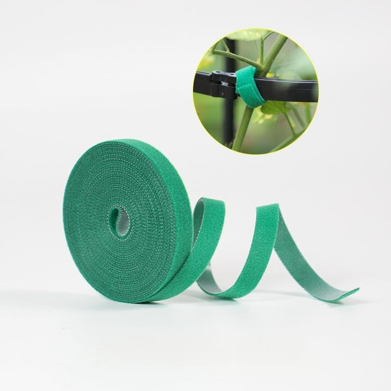 Garden Plant Ties, Green Vinyl Stake Ribbon, 10 M X 1.2 Cm, 1 Roll image number 3