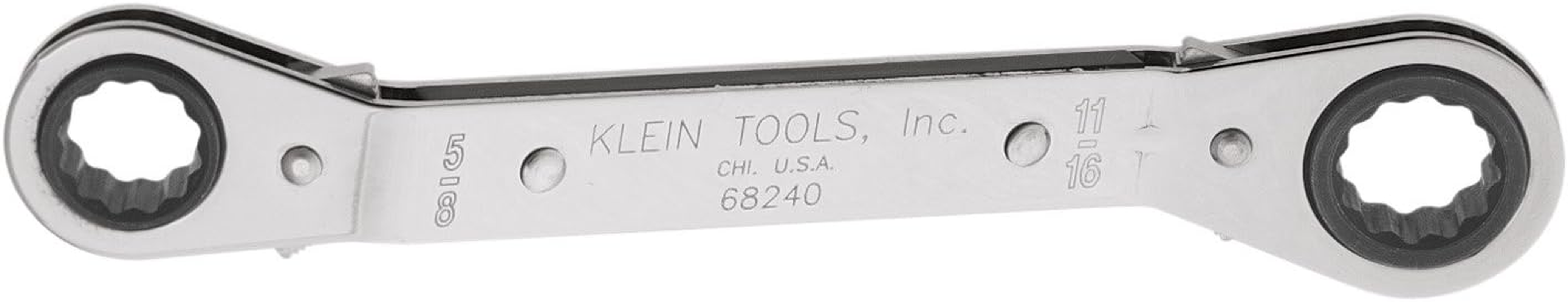 Klein Tools 68238 1/2 by 9/16-Inch Fully Reversible Ratcheting Offset Box Wrench image number 5
