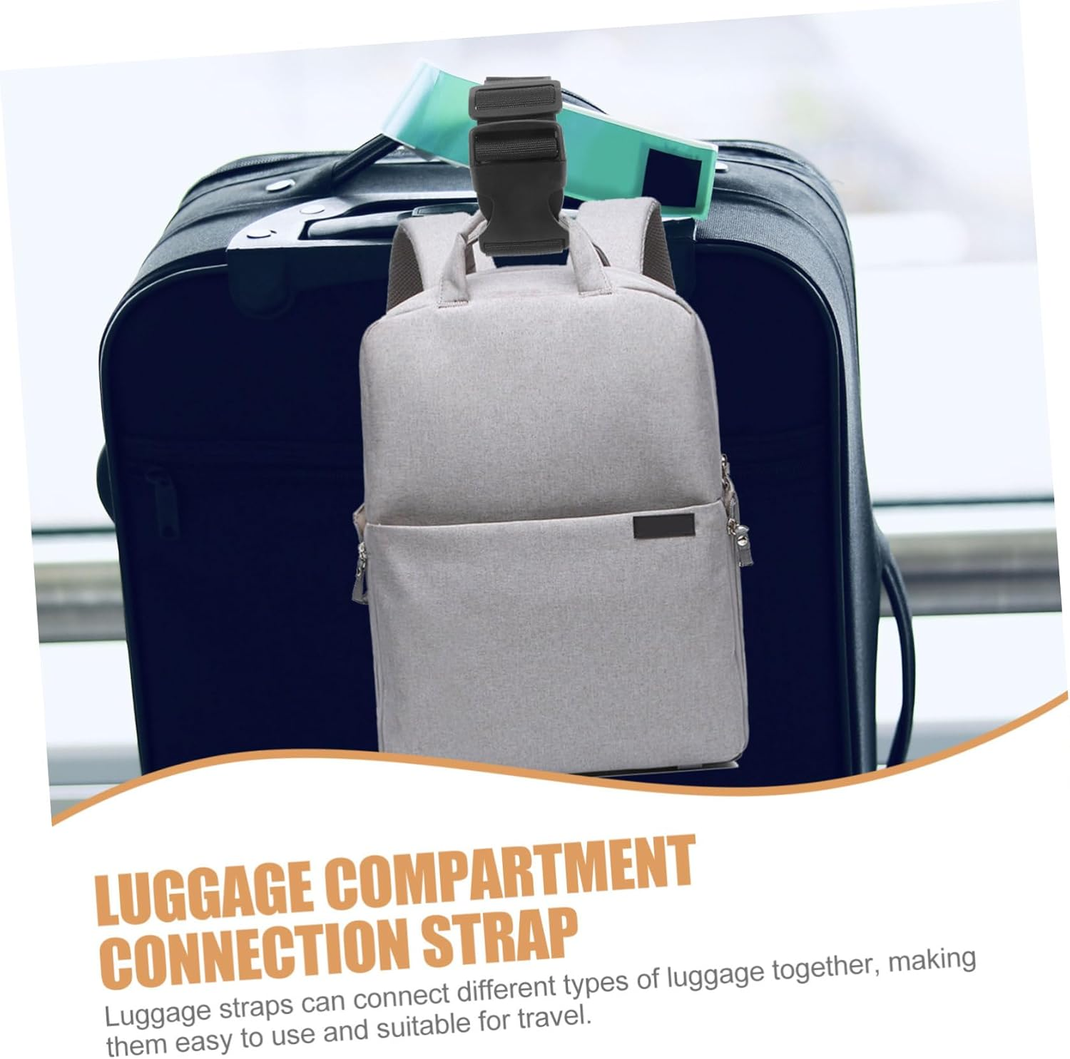Holibanna 4Pcs Adjustable Suitcase Straps Luggage Bag Straps Cross Luggage for Duffle Bag Backpack image number 6