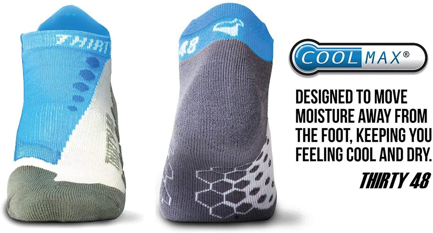 Thirty 48 Running Socks for Men and Women by Features Coolmax Fabric That Keeps Feet Cool & Dry - 1 Pair, 3 Pair, or 6 Pair image number 1