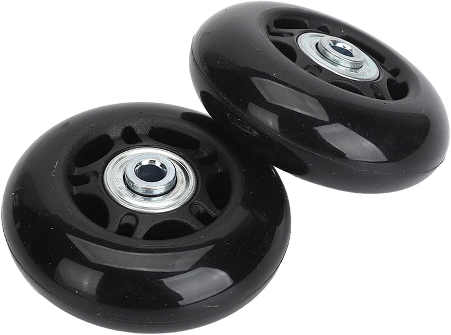 2Pcs Luggage Suitcase Wheels Replacement Kit Mute Wear Resistant Luggage Suitcase Replacement Wheels Universal Rubber Swivel Caster Wheels Bearings Repair Kits with Tool (68X24Mm