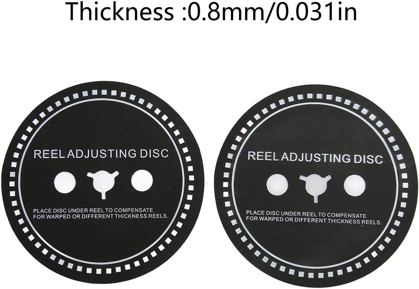 2PCS Nab HUB Adapter Spacer for Reel to Reel Tape Recorder, Silicone Reel Adjusting Disc for Reel to Reel Tape Recorder Black (0.8Mm) image number 3