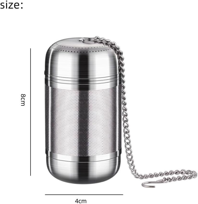 DACUAN Tea Infuser for Loose Tea, 1 Pack Stainless Steel Tea Ball Infuser with Chain, Tea Ball Strainers, Spices Infuser, Extra Fine Mesh Tea Infusers for Brewing Loose Tea, Spices (S) image number 3