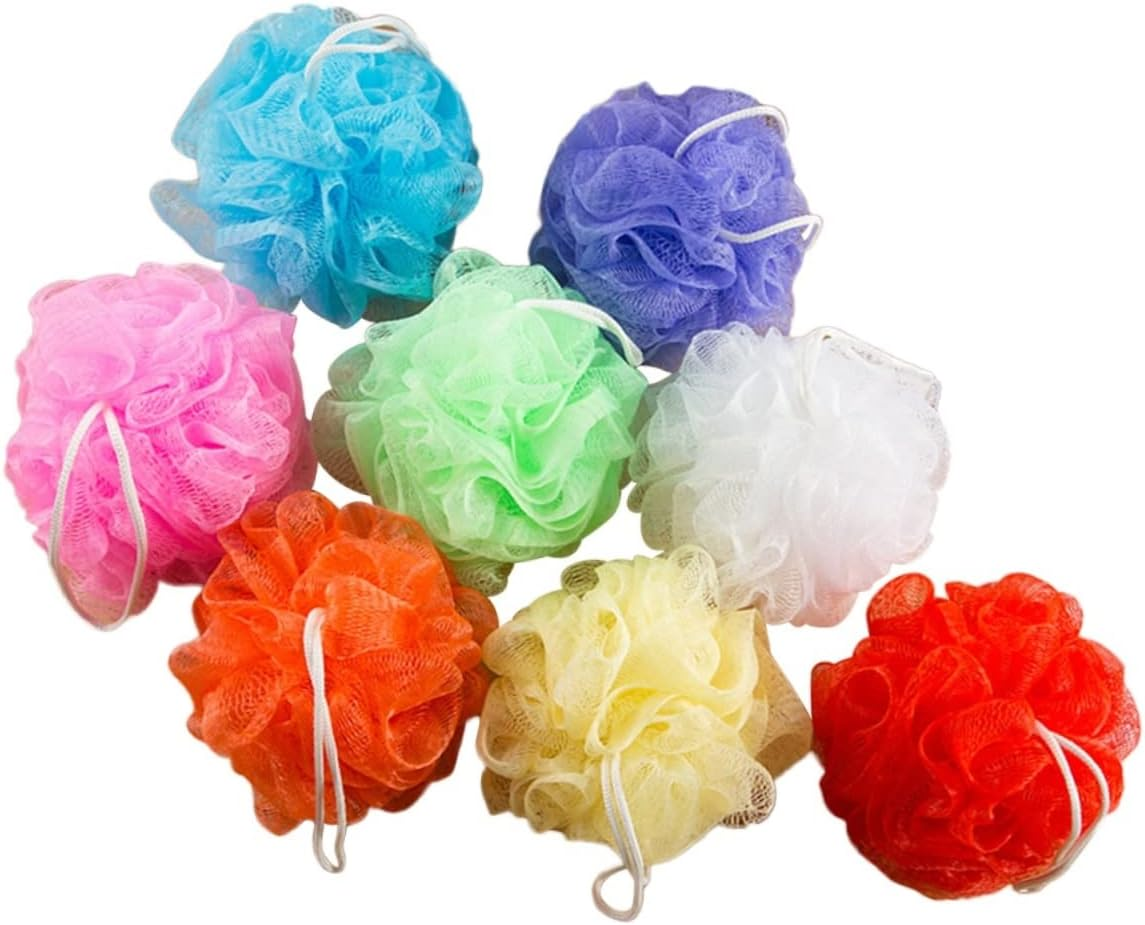 HAPINARY 16Pcs Bath Ball Bath Flower Mesh Net Body Scrubber Lanyard Reusable Gentle Skin Care image number 2