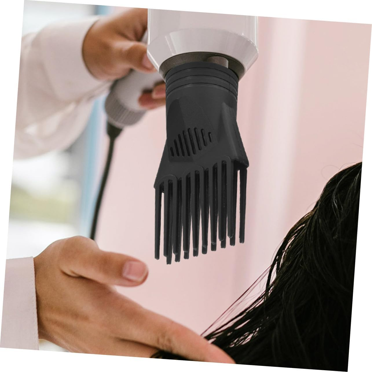 HAMPPLIES 10Pcs Hair Dryer Nozzle Attachment Reusable Plastic Hair Styling Comb Replacement for Blow Dryers Suitable for Home and Salon Use image number 2