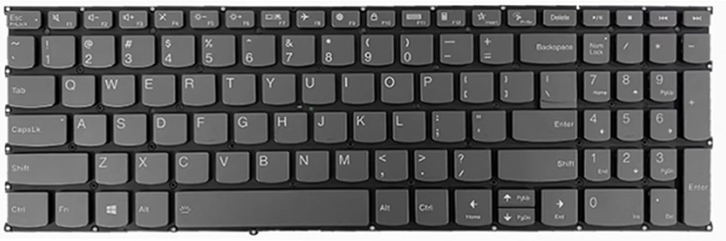 Laptop Keyboard for Lenovo Yoga Slim 7-15IIL05 (5CB0X55808) Yoga Slim 7-15IMH05 Yoga Slim 7-15ITL05 Black US United States Layout