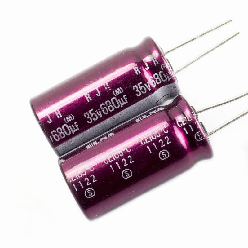 2Pcs Elna 35V 680Uf Capacitor, Aluminum Radial Electrolytic Capacitors for TV, LCD, Radio, Microwave, Game (13 X 25Mm)