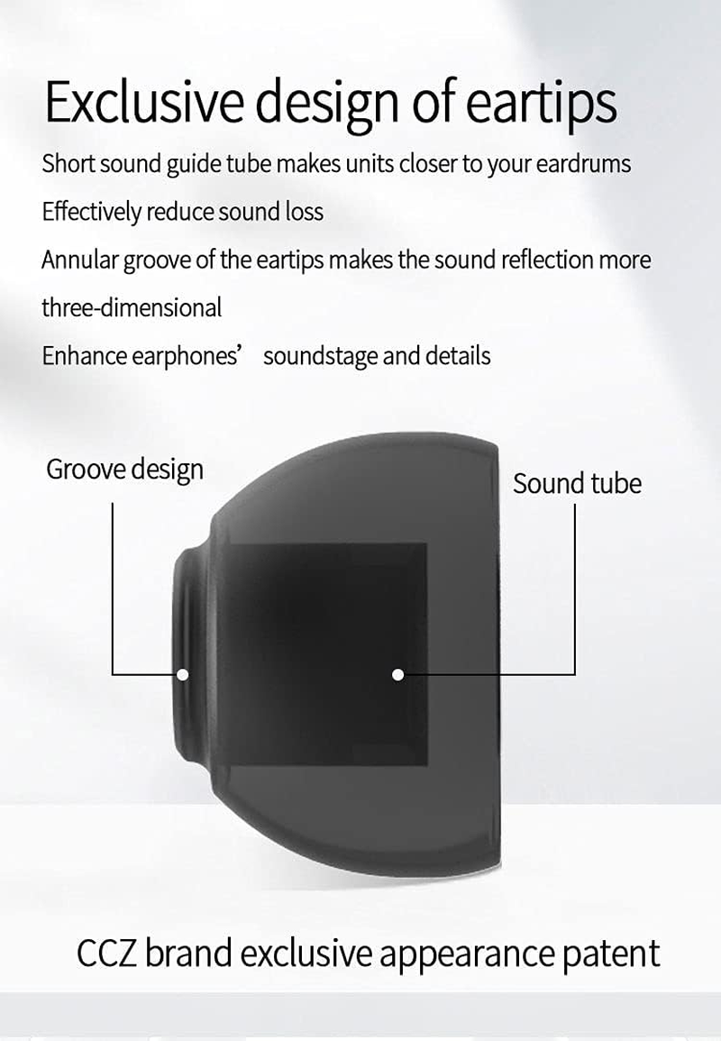 Yinyoo CCZ Melody Wired Headphones, USB Type C, Lightweight and Comfortable Earbuds with 4N OFC Cable for Samsung S23/S22/Google Pixel 7/6/5/4 (Clear Black, Type-C with Microphone) image number 1