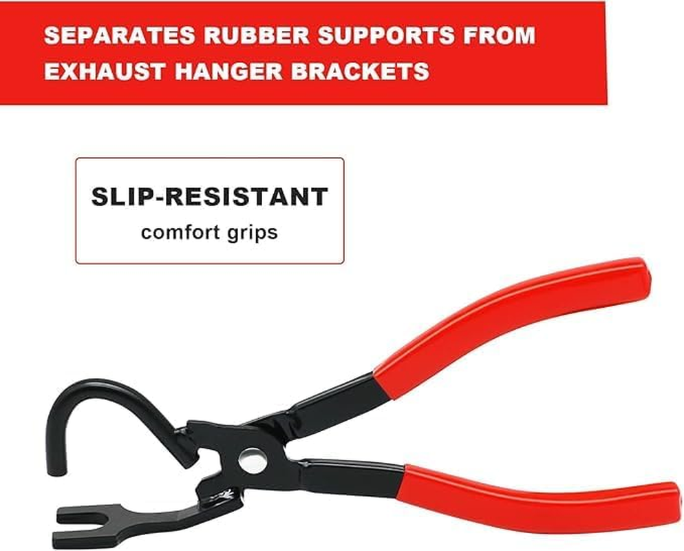 Exhaust Hanger Removal Tool,Exhaust Hanger Pliers and Rubber Bracket Separation Exhaust Pliers-Compatible with All Exhaust Rubber Hangers Exhaust image number 3