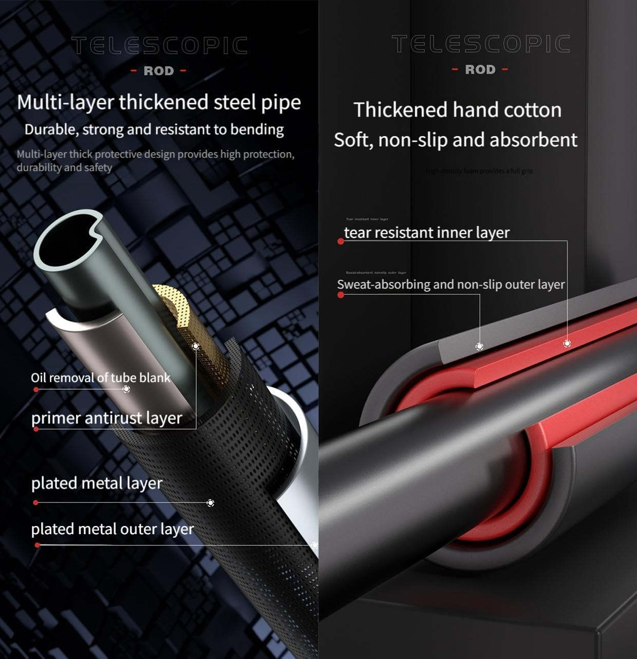 Adjustable Pull up Bar for Doorway, 1080KG Max Load Chin up Bar with 5-Lock & Anti-Slip, Adjustable 75-94Cm Width Locking Mechanism Pullup Bar ，No Drill No Punching，Home Gym Equipment for Strength Training image number 5