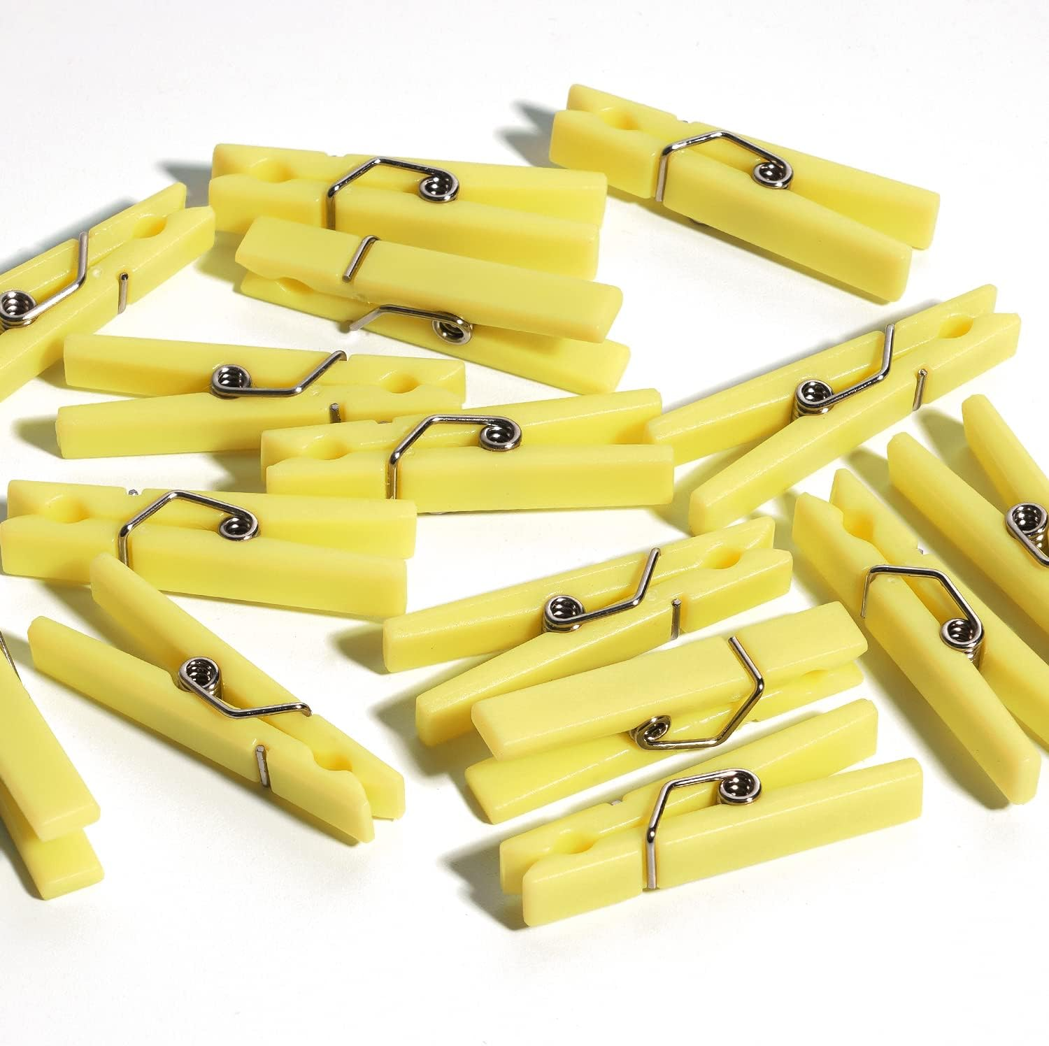 60PCS Baby Shower Clothespin Games Mini Clothes Pins 1.4 Inch for Party Decorations (Yellow)