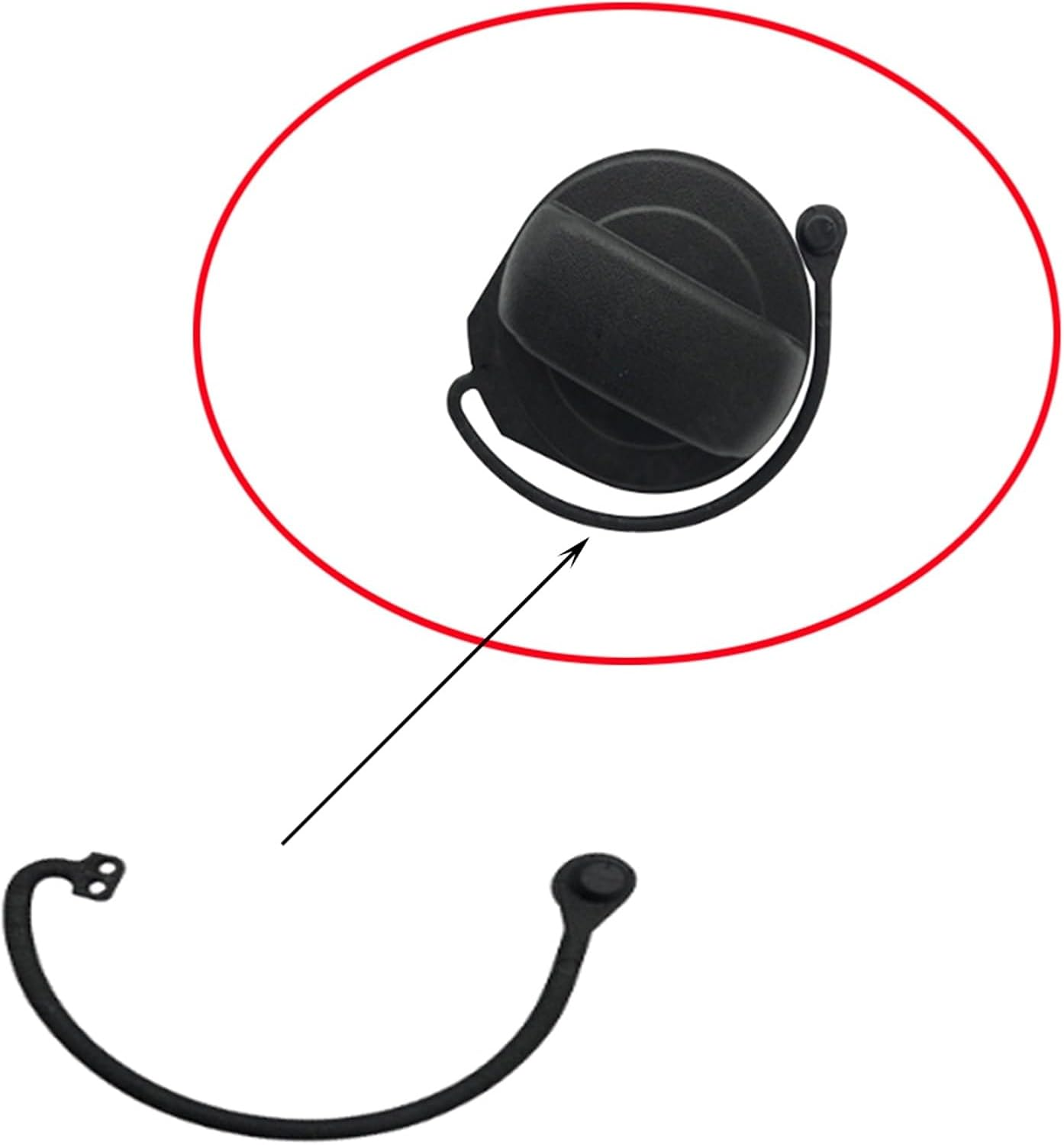 Oil Fuel Cap Tank Cover Line, for Audi, A3 8P A3 8L A4 B6 A4 B7 A4 B8 A5 SPORTBACK A6 C5 A6 C6 A6 C7 A6 4G A8 D3 Q7 4L Q8 A3 Fuel Tank Cover Rope(Straight Rope) image number 3