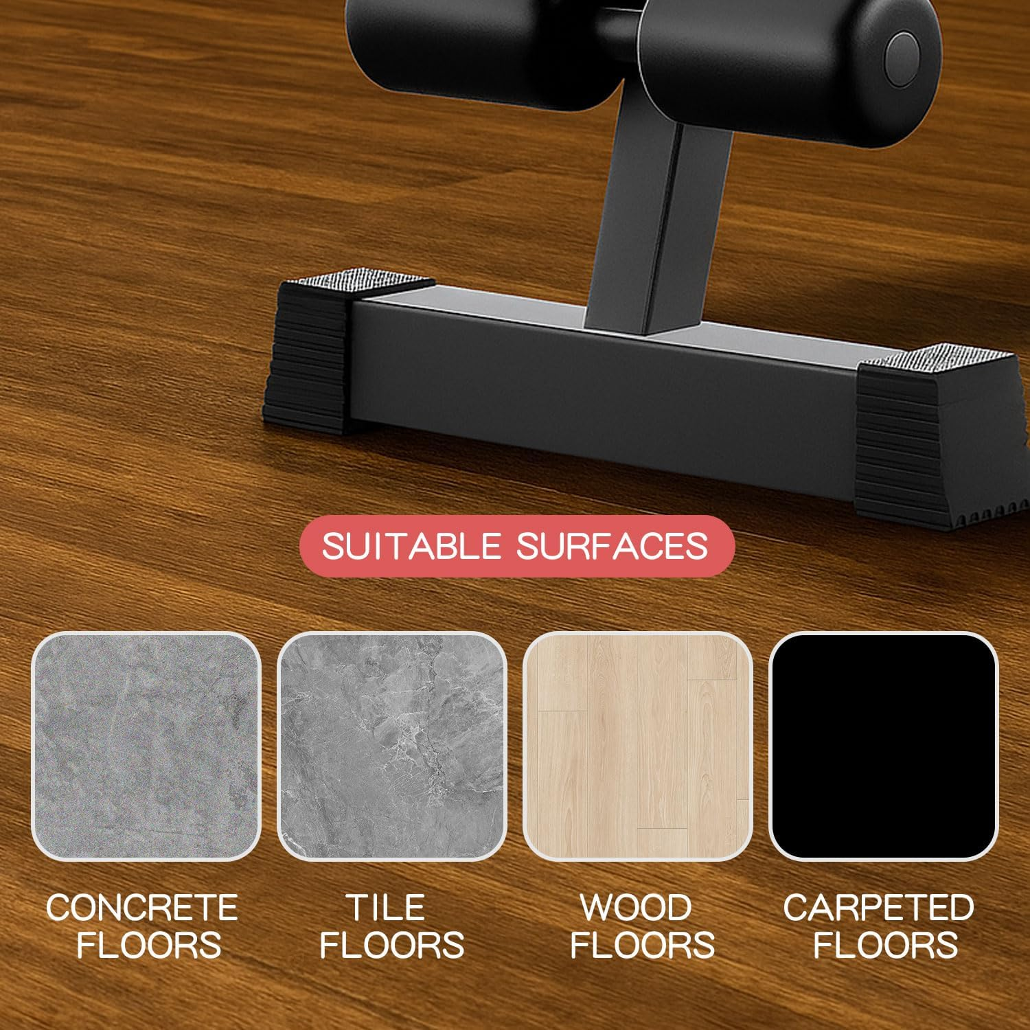 JIQIAO Adjustable Weight Bench - Foldable, Angle-Adjustable (Incline/Decline/Flat) for Bench Press, Dumbbell-Compatible, Compact 265LBS Load Capacity - Home Gym Full-Body Workout image number 2