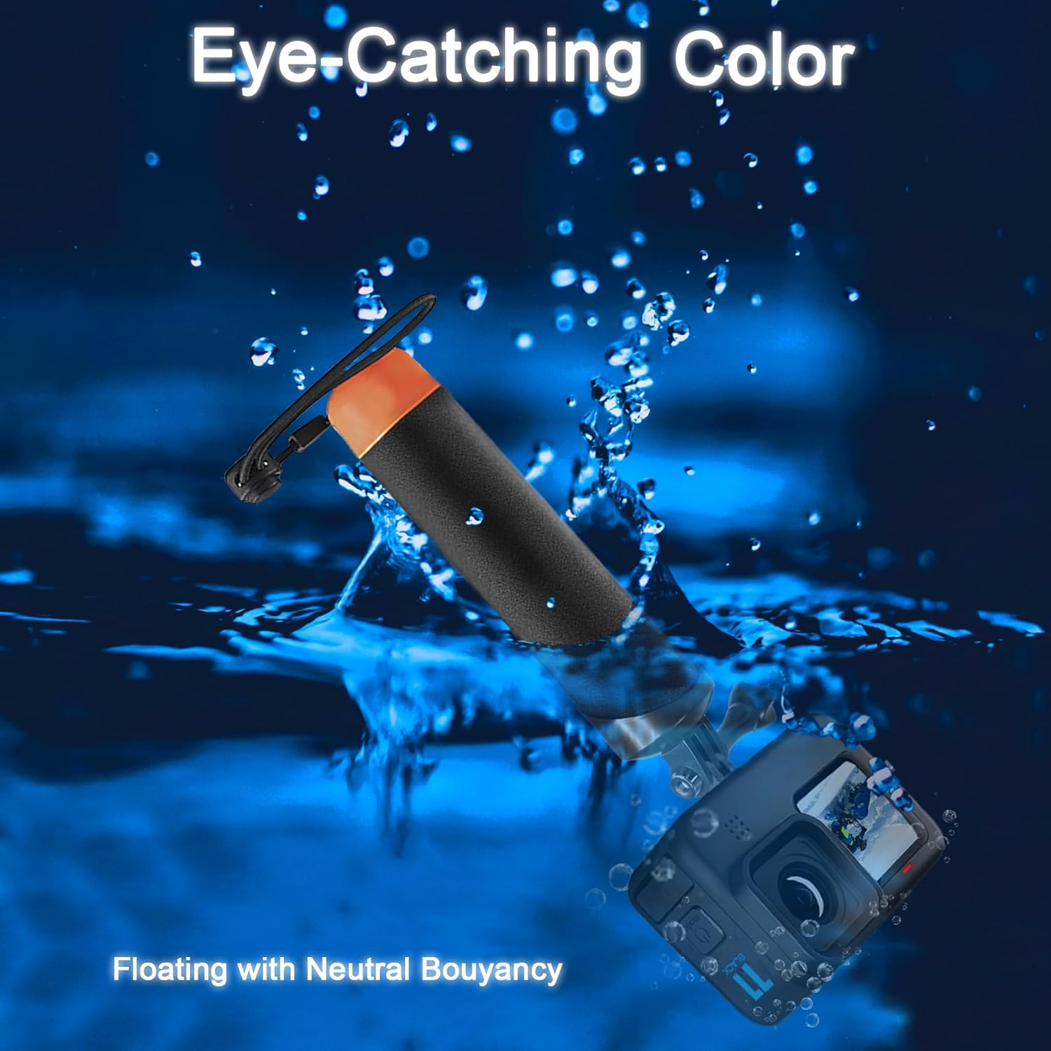 Fitstill 148FT/45M Underwater Waterproof Protective Case Shell Compatible for Go Pro Hero 2018/7/6/5 Black, Monopod Floating Hand Grip Selfie Stick for Hero7 Hero6 Hero5 Black Accessories Kit image number 4