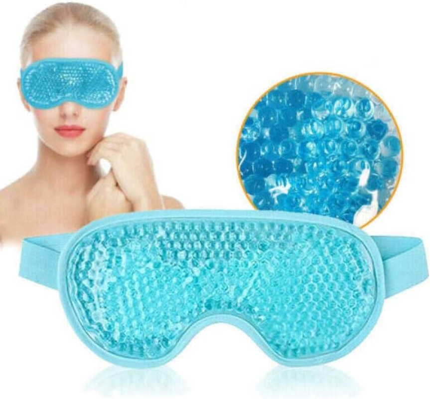 Gel Beads Eye Spa HOT/COLD MASK Reusable Cooling Ice Pack Pain Relief Tired Eyes, Adjustable Strap, Soft Lining, 19Cm X 9Cm - Pink image number 5