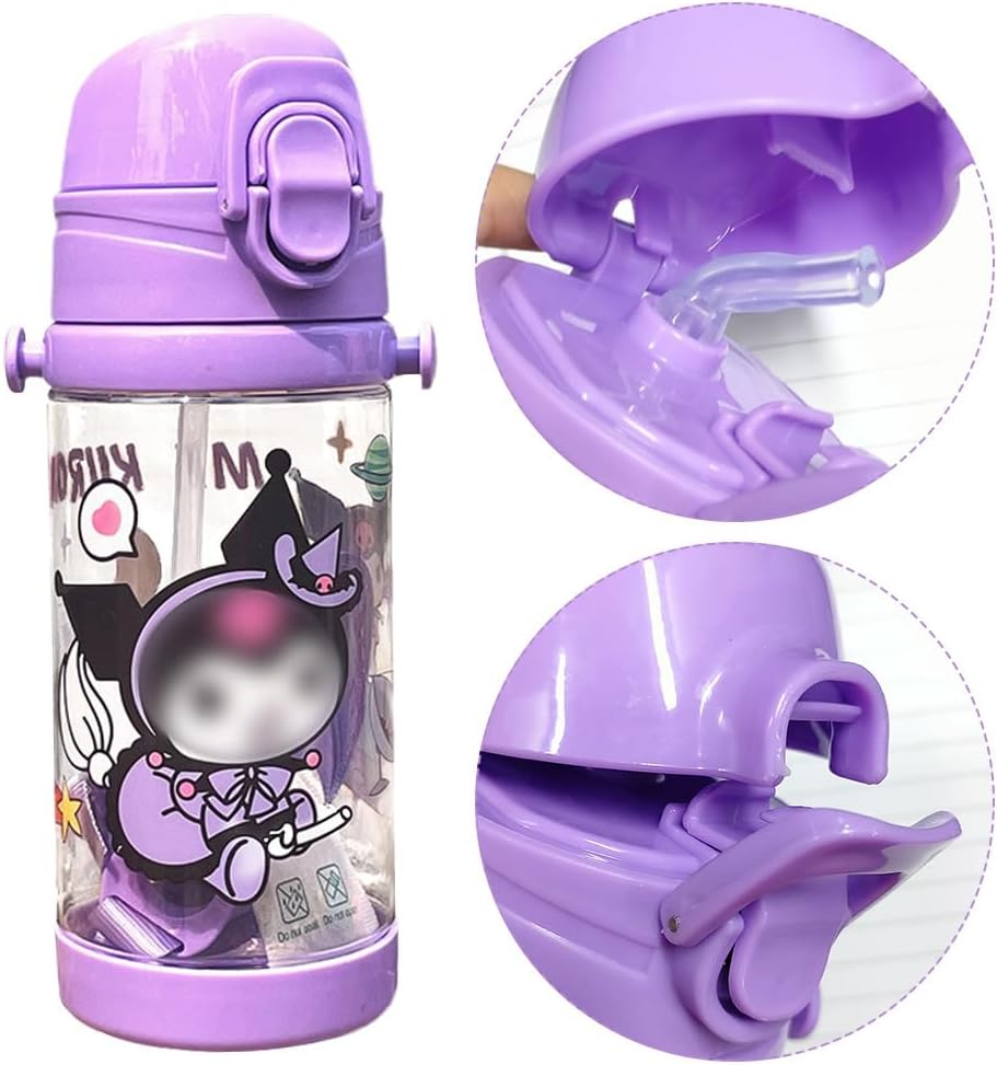 Kumi Children'S Water Bottle, 450 Ml, Kumi Sports Water Bottle with Straws, Leak-Proof Sports Bottle, Sports Drink Bottle for Nursery, School, Camping, Travel image number 5