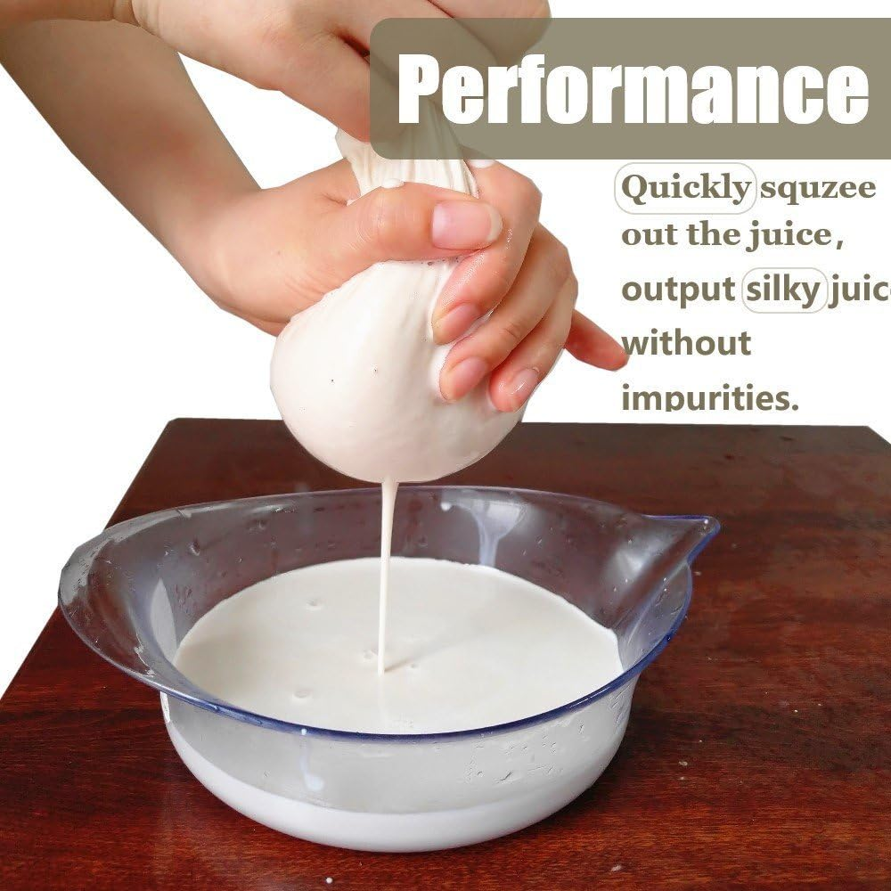 AUXIN Nut Milk Bags,100% Cotton Cheesecloth Bags,Yogurt/Coffee/Tea Strainer,Reusable Almond Milk,Oat Milk,Juice,Cold Brew Coffee,Food Grade,Reusable Washable Strainer (Large, 2 Pack)