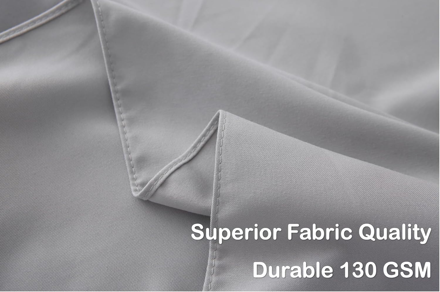 Gray King Bed Sheet Set, 1500TC 130GSM Ultra Soft Microfiber Bedding, Durable, Wrinkle Resistant, Fade Resistant, Fitted Sheet & Flat Sheet & 2 Pillowcases (4Pcs, King) image number 2